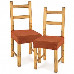 4home Multielastický poťah na sedák na stoličku Comfort terracotta, 40 - 50 cm, sada 2 ks