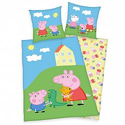 Herding Detské bavlnené obliečky Peppa Pig Play, 140 x 200 cm, 70 x 90 cm