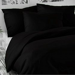 Kvalitex Saténové obliečky Luxury Collection čierna, 140 x 200 cm, 70 x 90 cm
