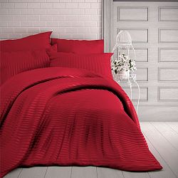Kvalitex Saténové obliečky Stripe červená, 200 x 200 cm, 2 ks 70 x 90 cm