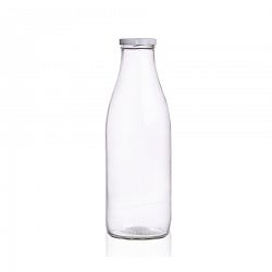 ORION Fľaša sklo+viečko na mlieko 1l číra 
